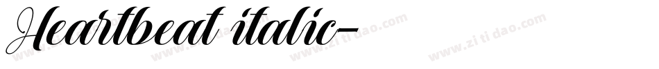 Heartbeat italic字体转换